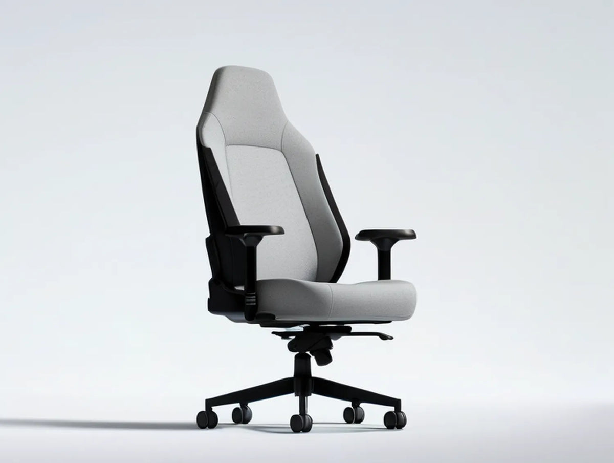 Gray/Black High-Back Adjustable Swivel Gaming Chair, 27.6 x 27.2 x 45.3-49.2 in