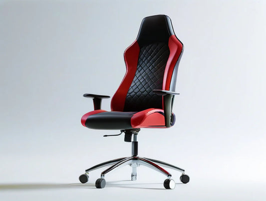 Ergonomic Racing Gaming Chair, Black and Red PU Leather, 26.8 x 26.0 x 48.0-51.2 in